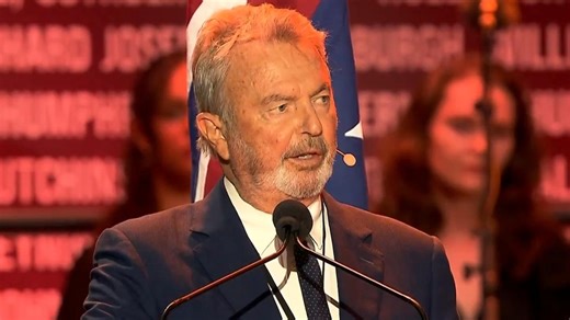 Sir Sam Neill reads iconic poem For the Fallen at Anzac Day Eve sunset tribute