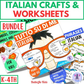 Italian Crafts and Worksheets Schede Didattiche Italiane Dollar Deals