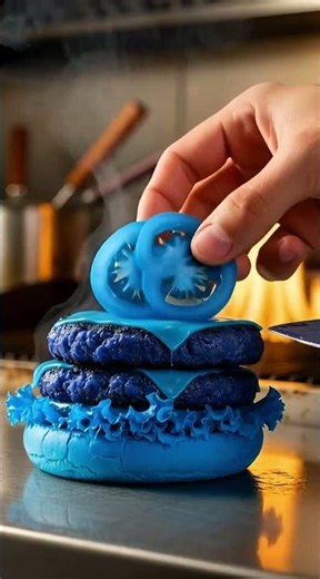 This blue burger will take your appetite down to zero. |Diet, Blue Food, Appetite Suppression|