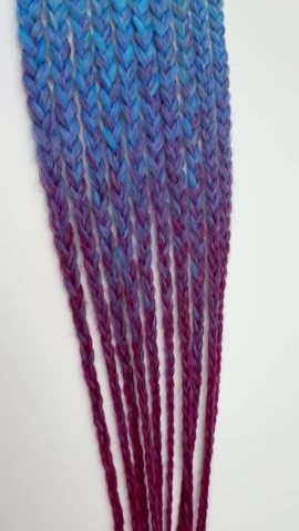 Rainbow Braided Hair Extension – Kanekalon Synthetic Ponytail Accessory - Etsy
