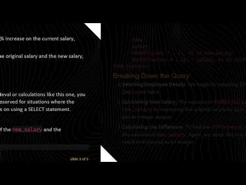 How to Calculate New Salary and Difference in an SQL Query