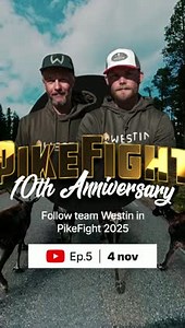 Pike Fight 2025 – Episode 5 Tonight at 8 PM it's time for the fifth episode of Pike Fight 2025. Westin's colors are defended by Daniel Nilsson and Lars Öhman and we look forward to following the dynamic duo and their escapades. Please, give them your support! Link: https://youtu.be/CG8k4ZZn8Tk | Westin-Fishing