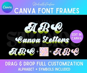 Asher Bold Script Canva Frame Font: Cursive Digital Download - Etsy.de