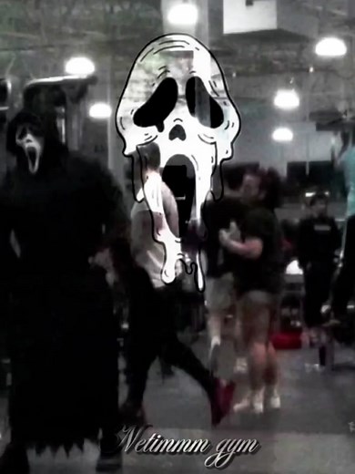 ghostface in gym #gym #gymtok #real #edit #academia #ghost #ghostface #gymmotivation