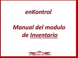 Manual de enKontrol modulo de Inventario PDF