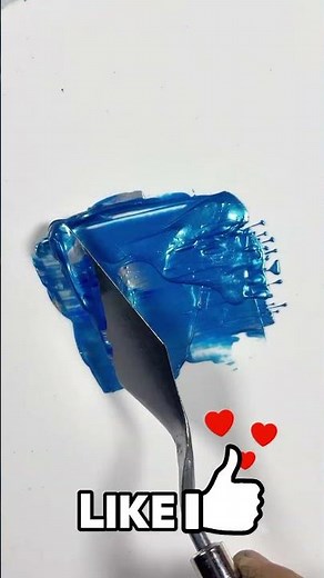 Royal Blue + Metallic Silver = Stunning Metallic Cerulean Blue. Satisfying Color Mixing #colormixing