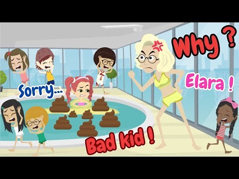 Elara POOPED in the school pool | POOPED in POOL CLASS - Elara English