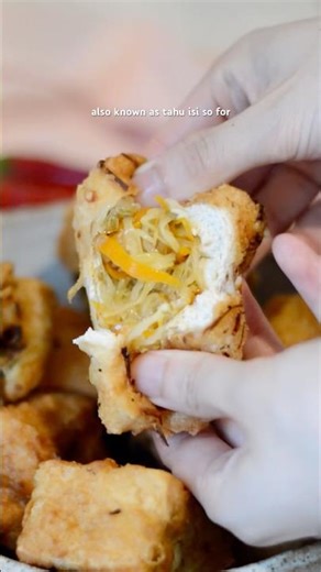 TAHU ISI (Indonesian fried stuffed tofu) #cookingshorts #tahuisi #tofurecipe #tofu #veganrecipes