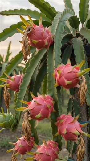 The Amazing Life Cycle of Dragon Fruit🌵#nature #dragonfruit #shorts