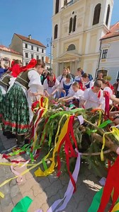 Putting up of the maypoles (1st May) in Banska Bystrica #ThisIsSlovakia 🇸🇰 #folklor #visitslovakia #slovakia #May1st #folk #traditional #travel | This Is Slovakia