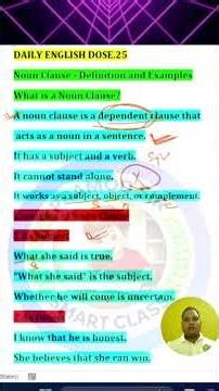 Noun Clause in English Grammar | Definition & Examples