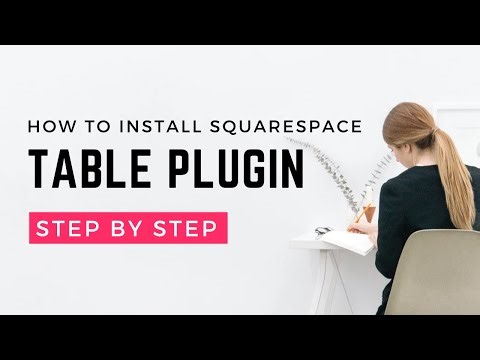 How to install the Squarespace Table Block Plugin