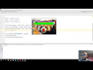 Drawing on images - OpenCV 3.4 with python 3 Tutorial 3
