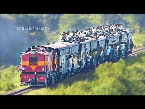 Overcrowded Train Roof Top Travel | Wobbling Coaches | Indian Railways