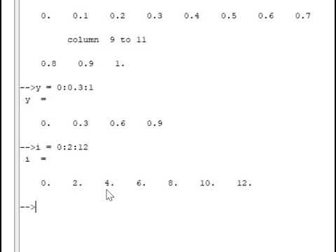 Scilab: manipulation des matrices et vecteurs