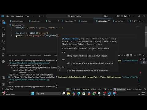 dizionari // corso di python parte 5