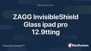 ZAGG InvisibleShield Glass ipad pro 12.9tting