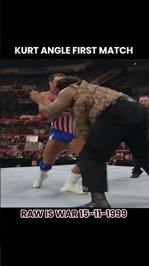 Kurt Angle First Match in WWF Match in Raw is war 15-11-1999 #wwe #wwewrestler