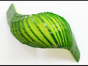 Cucumber Wave Garnish Tutorial