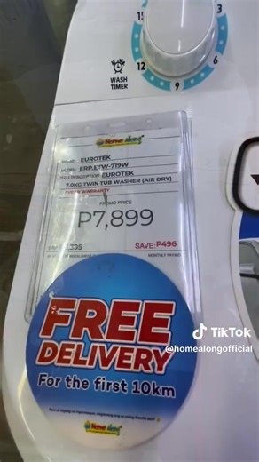 🧺 Bili ng Eurotek Washing Machine 🎟️ May raffle entry ka na 🚗 Pwede pang maging KOTSE 'yan! Punta na sa aming store Home Along San Pedro Laguna 🛒 #KahitSinoKaPa #SaHomeAlongYouBelong #SaHomeAlongTaraNa | Home Along San Pedro Laguna