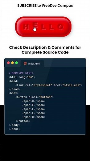 Creative Jelly Button Animation On Hover using HTML & CSS with Source Code