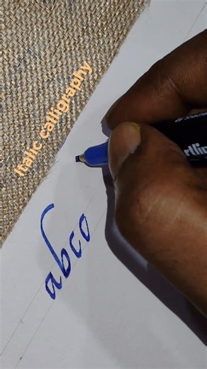 How to write alphabet in Italic calligraphy #italic #calligraphy #lettering #penmanship #typography #short #viralreelschallenge #fbyシvideo | Babu Calligraphy