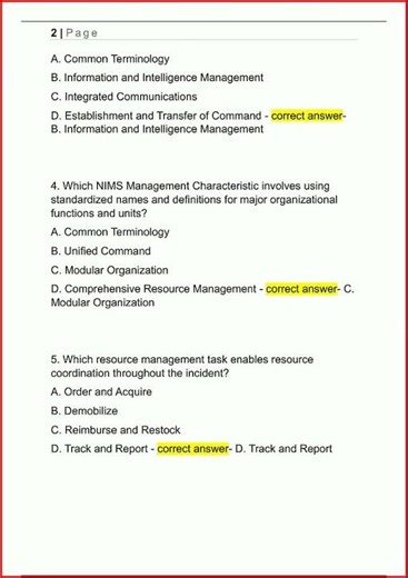 Fema Is Nims 700 Updated Actual Exam With Correct Solutions1 video