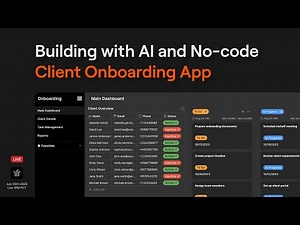 Build a Client Onboarding App with AI and No-Code | Live Tutorial