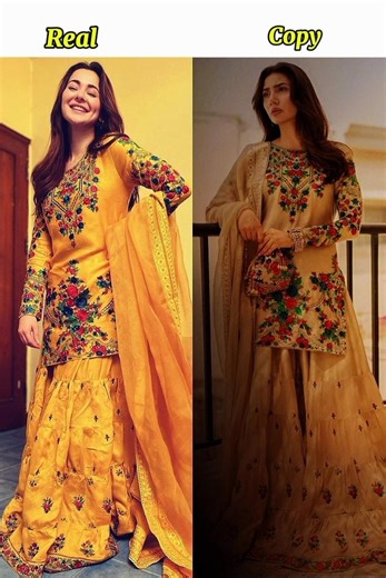 Real Vs Copy dresses #pakistaniactress❤