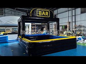 16x13ft Inflatable Pool Bar Inflatable Pub House Blow Up Pool Bar for Party