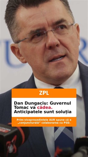 Dan Dungaciu: Guvernul Tomac va cădea. Anticipatele sunt soluția