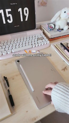 Study with Me on My Samsung Galaxy Tablet! ✏️📖 PDF Reading App for Students #productivity