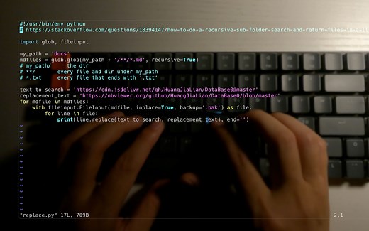 用Python批量替换文本(多层文件夹，多文件)没有命令行工具来得方便