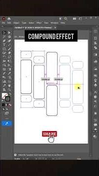 Create STUNNING Compound Effects in Illustrator 😱✨ #shorts #illustration #viral #trending #effect