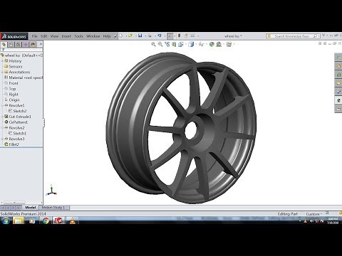 solidworks tutorial Alloy wheel