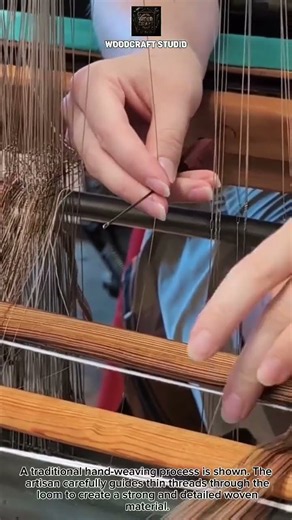 TTraditional Hand Weaving: How Threads Become Beautiful Fabric #Weaving #Handloom #TextileCraftsUSA.