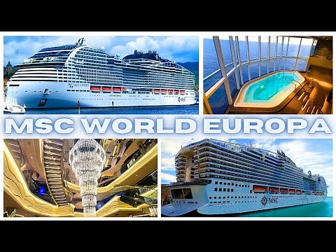 MSC WORLD EUROPA - Elaborate ship tour - deck by deck - all public places