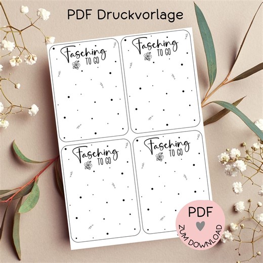 Digital File, PDF Print Template for "carnival to Go" Cards, E.g. for Creating Small Gifts, Carnival, Mardi Gras Etc., More in the Shop! - Etsy Australia