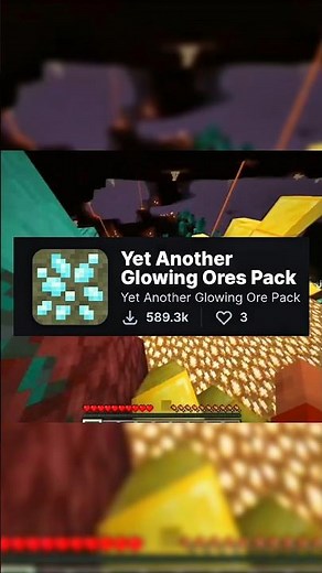 Minecraft bast Glowing Ores resource pack #minecraft #shorts