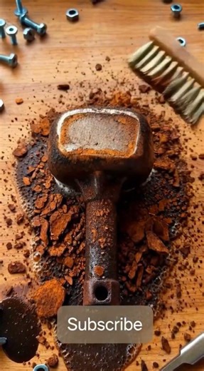 How to remove rust from metal object #rust #satisfying #cleaning #metal