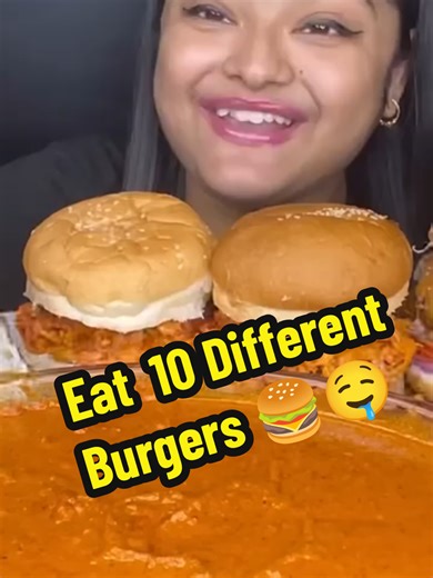 10 Delicious Burgers Eating ASMR Experience