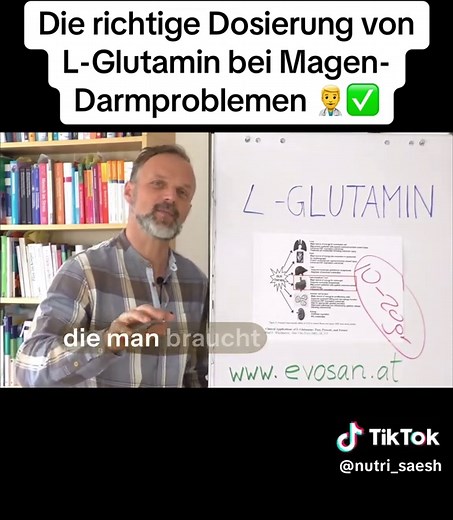 Die richtige Glutamin-Dosierung für Darmgesundheit ✅👨‍⚕️ Dr. rer. nat. Markus Stark spricht darüber, wie Glutamin bei Problemen mit dem Darm eingesetzt werden kann. Es ist wichtig, die richtige Dosis von 10-20 Gramm pro Tag über mehrere Wochen einzunehmen, um den Darm zu unterstützen. Bei intensivem Sport kann Glutamin auch direkt vor dem Training helfen, um die Milchsäurebildung zu puffern. Glutamin kann auch die Stresstoleranz erhöhen. Quelle: Dr. rer. nat. Markus Stark (YouTube) #Glutamin #D