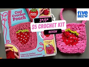 FIVE BELOW's Stylish Strawberry Cool Crochet Pouch | A Crochet Kit review