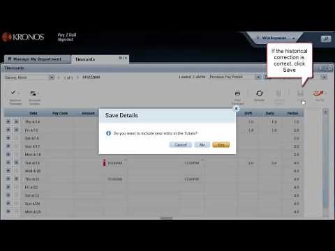 Adding Historical Corrections to a Timecard (Back Pay)
