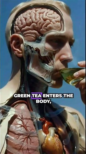 Green Tea Inside Human Body | 3D Medical Animation 🫖🧠 #shorts
