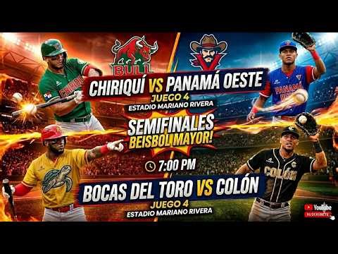 Semifinales Béisbol Mayor 2026: Chiriquí vs Oeste y Bocas vs Colón | ¡Juegos Cruciales!