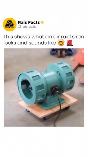 Facts | News | Tech on Instagram: "Follow @raisfacts for more! 💫 What an air raid siren looks and sounds like 🤯🚨 #reels #airraid #siren #raid #warning #fyp #viral #emergency #alarm #sound #viralreels #engineering #technology #trending #content #education #howitworks #knowledge #safety #alert"
