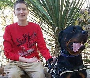 5.6M views · 34K shares | A service dog comforts a woman with Asperger's Syndrome during her meltdown. Have more pet stories to share and watch? Join Kuddly Pets Group. https://www.facebook.com/groups/314985282251076/ | Kuddly Pets | Facebook