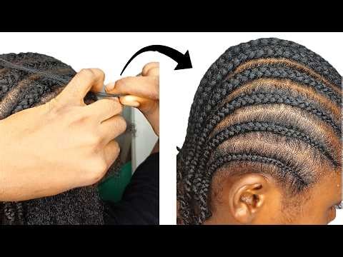 How to Cornrow Your Hair With An Extension By Yourself 🤗🤗