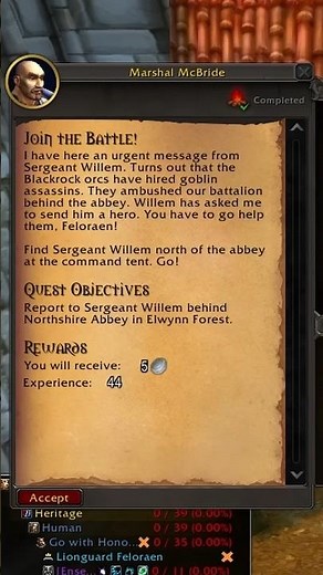 Completing WoW's Story one quest per day - Elwynn Forest Day 3